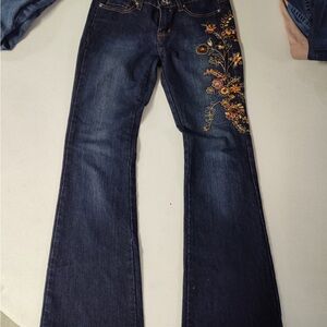Embroidered Floral Women's Jeans